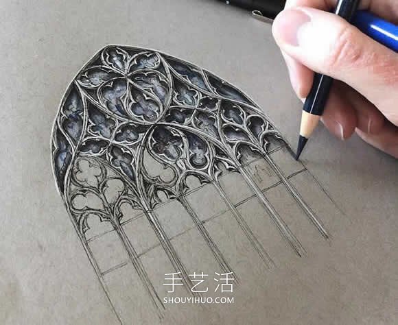 錯綜復(fù)雜的建筑圖紙！捕捉哥特式建筑之美 -  itrip.net.cn