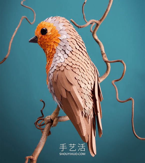 藝術(shù)家用4000張紙雕塑出逼真的鳥類和蝴蝶 -  itrip.net.cn