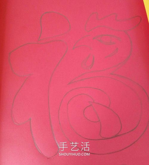 雞年福字衍紙手工制作方法圖解教程 -  itrip.net.cn
