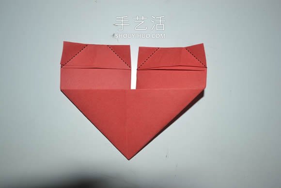 簡單手工折紙心形書簽的折法圖解步驟 -  itrip.net.cn