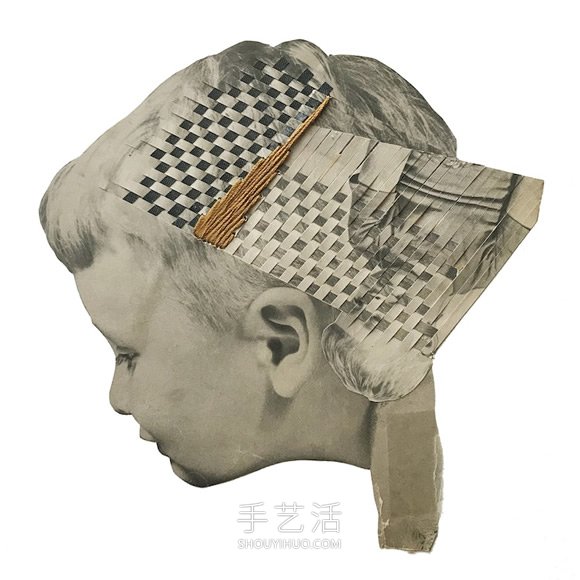藝術(shù)家使用舊照片和書籍DIY敘事拼貼畫 -  itrip.net.cn
