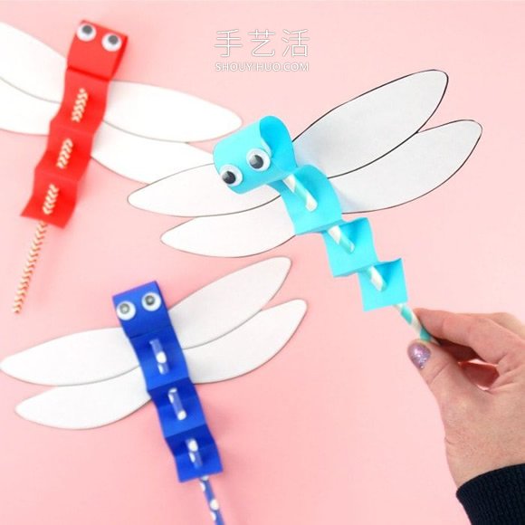 幼兒園手工制作蜻蜓木偶的簡單做法教程 -  itrip.net.cn