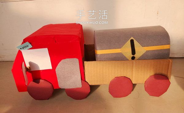 兒童廢物利用手工制作油罐車的做法教程 -  itrip.net.cn