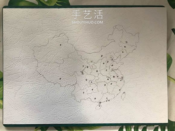 衍紙手工制作中國地圖裝飾品的做法教程 -  itrip.net.cn