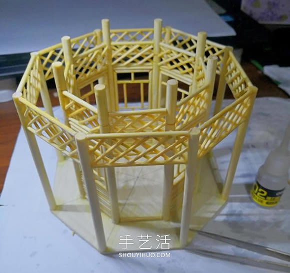 一次性筷子做古代塔的制作方法教程 -  itrip.net.cn