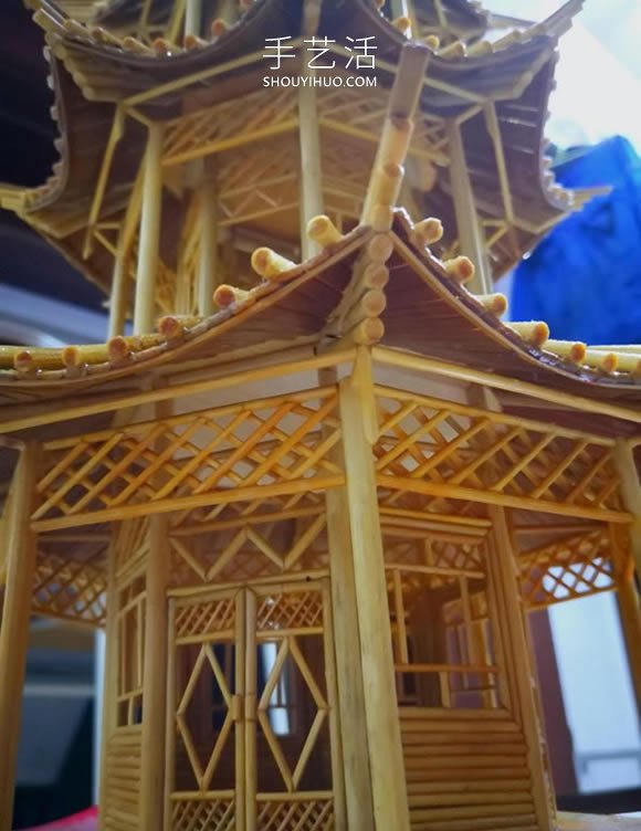 一次性筷子做古代塔的制作方法教程 -  itrip.net.cn
