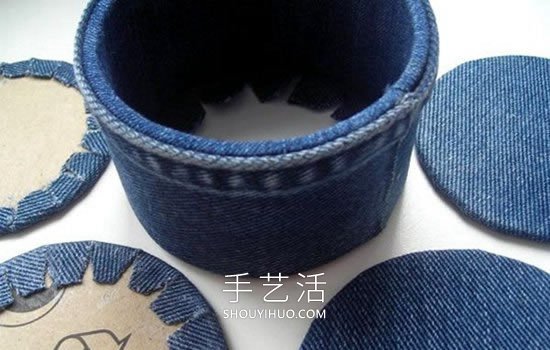 舊牛仔褲和膠帶紙筒手工制作首飾收納盒 -  itrip.net.cn