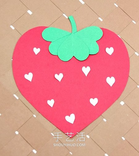 幼兒園手工制作愛心草莓粘貼畫的做法教程 -  itrip.net.cn