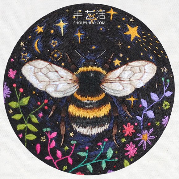 栩栩如生的手工蝴蝶、飛蛾刺繡作品圖片！ -  itrip.net.cn