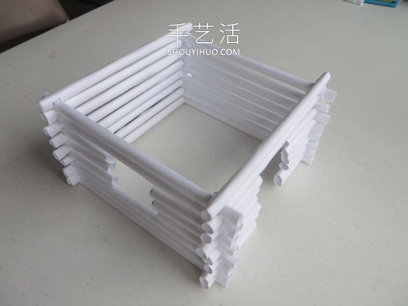 用紙做逼真小木屋模型的做法教程 -  itrip.net.cn