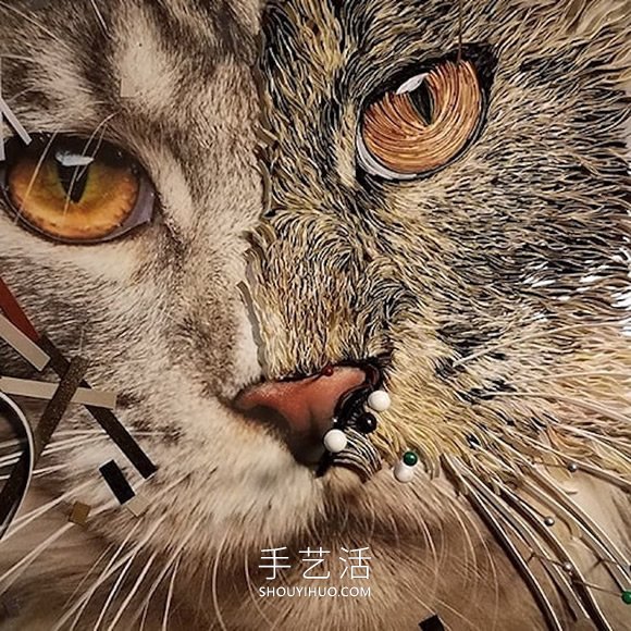 衍紙藝術(shù)家創(chuàng)作“超現(xiàn)實”動物肖像作品 -  itrip.net.cn