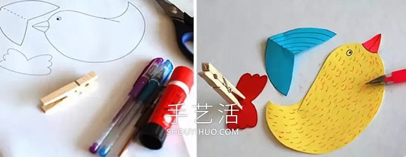 卡紙小鳥(niǎo)怎么做手工制作圖片 -  itrip.net.cn