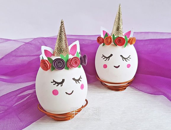 獨(dú)角獸復(fù)活節(jié)彩蛋制作方法簡單又可愛 -  itrip.net.cn