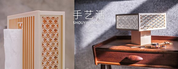 絕美木窗花工藝做成的臺燈、紙巾盒作品欣賞 -  itrip.net.cn