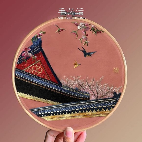 精致花鳥刺繡圖片！針線勾勒出絕美孔雀、花蝶 -  itrip.net.cn