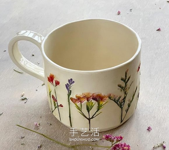 用真實(shí)花朵手工制作精美的陶瓷工藝品 -  itrip.net.cn