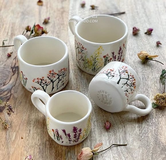 用真實(shí)花朵手工制作精美的陶瓷工藝品 -  itrip.net.cn