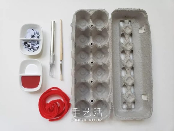 簡單雞蛋托螃蟹的手工制作教程 -  itrip.net.cn