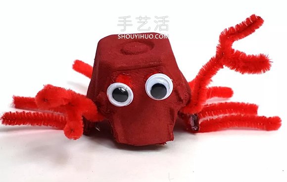 簡單雞蛋托螃蟹的手工制作教程 -  itrip.net.cn