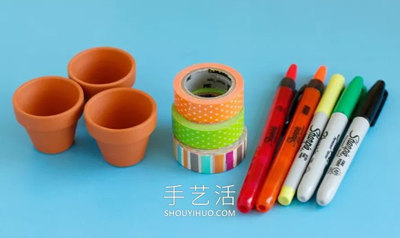可愛迷你花盆怎么做，看看紙膠帶創(chuàng)意用法！ -  itrip.net.cn