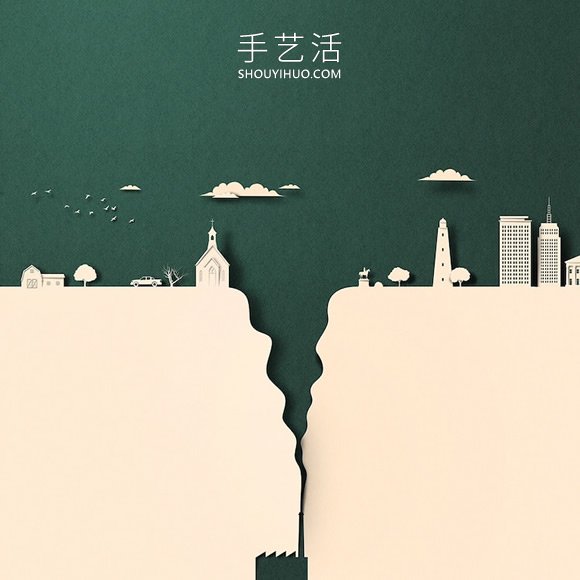 這些“紙”插圖展示全球變暖影響美國(guó)人的生活 -  itrip.net.cn