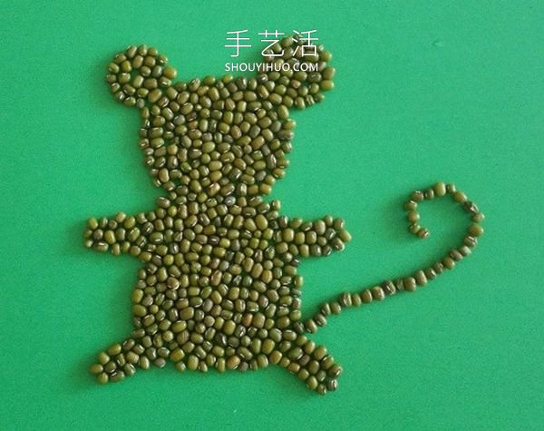 豆子粘貼畫老鼠簡單又漂亮 -  itrip.net.cn