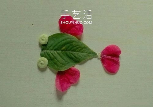 樹葉花瓣粘貼畫金魚圖片簡(jiǎn)單又漂亮 -  itrip.net.cn
