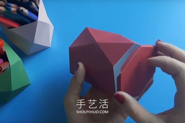 小學(xué)生用卡紙手工制作筆筒做法 -  itrip.net.cn