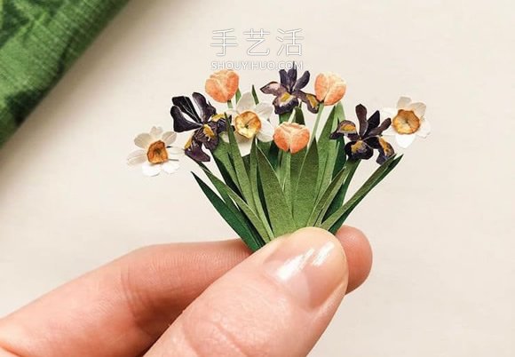 俄羅斯Tania Lissova迷人的手工剪紙花束作品 -  itrip.net.cn