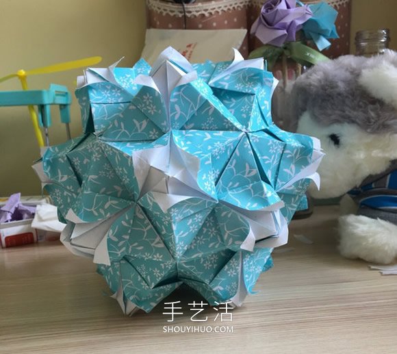 漂亮花球折紙教程步驟圖解分享 -  itrip.net.cn