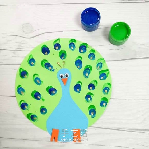 幼兒園卡紙孔雀手工制作圖片超簡單 -  itrip.net.cn