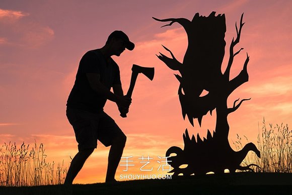 他將硬紙板放置夕陽下，拍攝栩栩如生創(chuàng)意照 -  itrip.net.cn