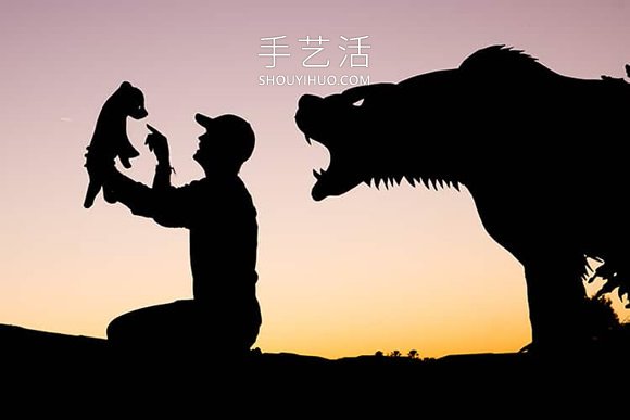 他將硬紙板放置夕陽下，拍攝栩栩如生創(chuàng)意照 -  itrip.net.cn