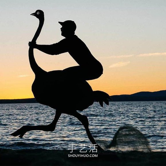 他將硬紙板放置夕陽下，拍攝栩栩如生創(chuàng)意照 -  itrip.net.cn