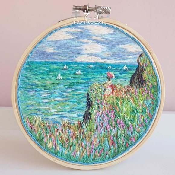 基于印象派繪畫的精美手工刺繡設計作品 -  itrip.net.cn