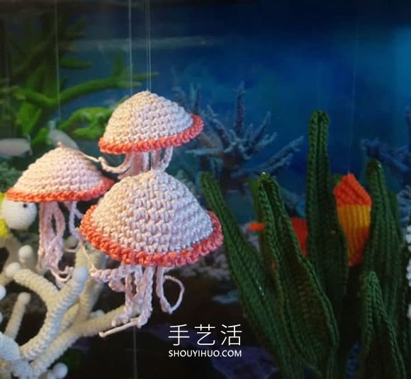 她鉤織海洋生物，制作出一個(gè)逼真的水族館 -  itrip.net.cn