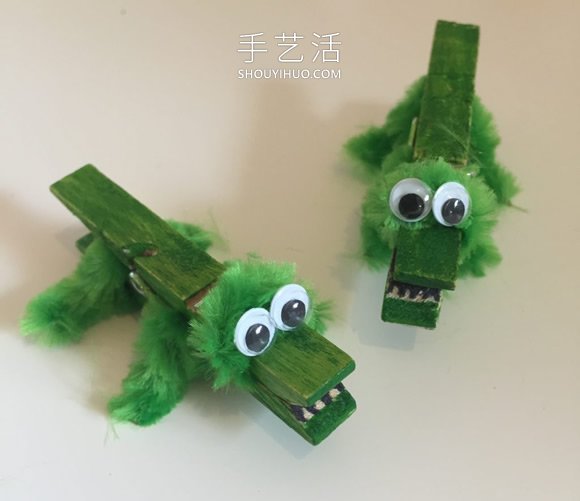 木夾子鱷魚手工制作教程超簡單 -  itrip.net.cn