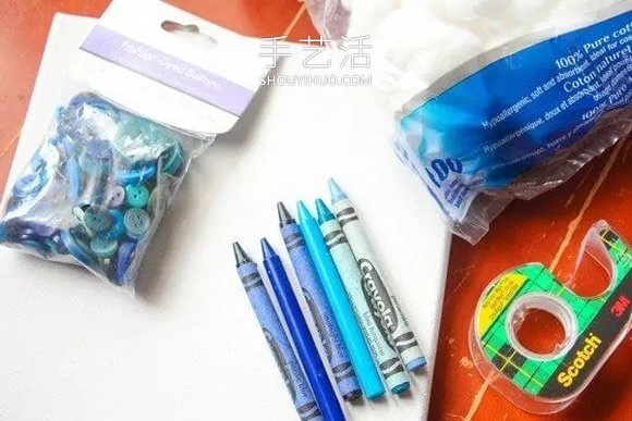 幼兒園蠟筆手工制作雨云畫的做法教程 -  itrip.net.cn