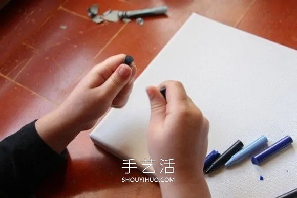 幼兒園蠟筆手工制作雨云畫的做法教程 -  itrip.net.cn