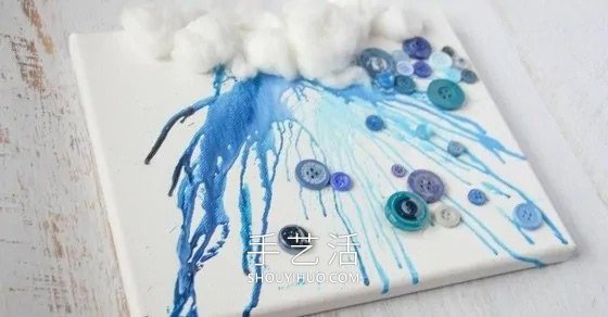 幼兒園蠟筆手工制作雨云畫的做法教程 -  itrip.net.cn
