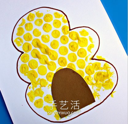 幼兒園氣泡膜手工作品蜂巢蜜蜂圖片 -  itrip.net.cn