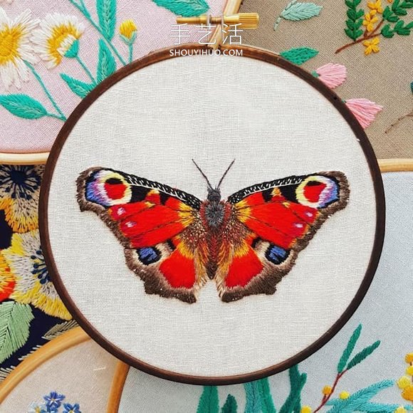 逼真刺繡胸針，看起來像真正的蝴蝶停在身上 -  itrip.net.cn