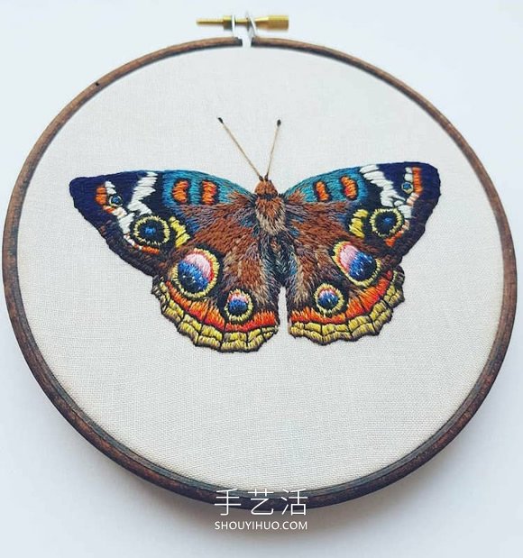 逼真刺繡胸針，看起來像真正的蝴蝶停在身上 -  itrip.net.cn