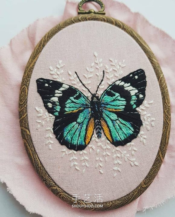 逼真刺繡胸針，看起來像真正的蝴蝶停在身上 -  itrip.net.cn
