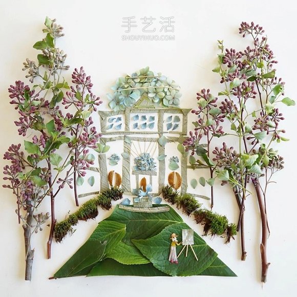 藝術家將美麗的植物DIY成空靈的自然拼畫 -  itrip.net.cn