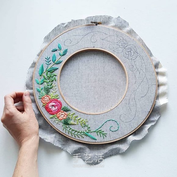 帶有美麗植物插圖的“花環(huán)”刺繡作品欣賞 -  itrip.net.cn