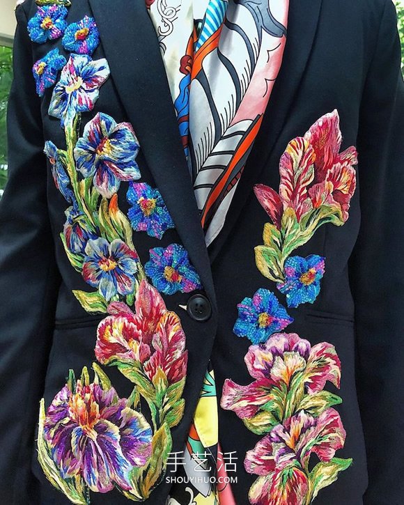 拉丁美洲刺繡藝術(shù)家的手工刺繡牛仔夾克 -  itrip.net.cn