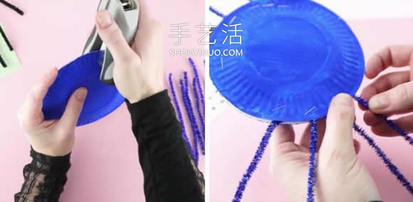 萬(wàn)圣節(jié)紙盤蜘蛛手工制作教程 -  itrip.net.cn