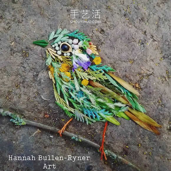 在森林中搜尋花朵和葉子，創(chuàng)作出精美鳥類肖像 -  itrip.net.cn