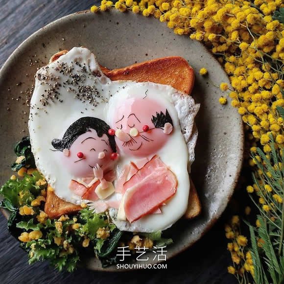 日本媽媽將煎雞蛋做成可愛(ài)的飯菜便當(dāng) -  itrip.net.cn